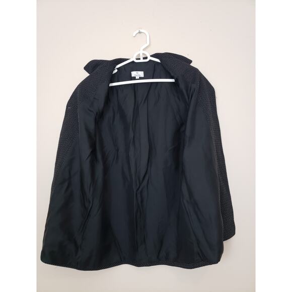 Y2K Zanella Womens Blazer Size 6 Lined Italy Black Office Siren Career Business - Picture 7 of 8